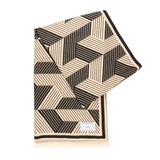 Classic Scarf With Gift Box – Black & Ivory Mosaic