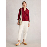 Annie Embroidered Jersey Shirt – Red