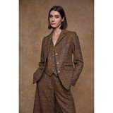 Tara Tweed Hacking Jacket Blue Driftwood Check 