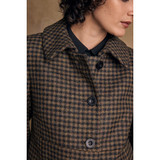 Aimee Tweed Coat Earth Check - Brown