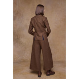 Nicole Tweed Jacket Chestnut Herringbone 