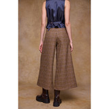 Enya Tweed Culottes Blue Driftwood Check 