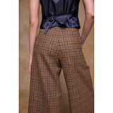 Enya Tweed Culottes Blue Driftwood Check 