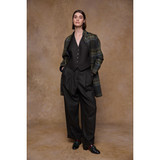 Pamela Tweed Coat Sage & Emerald Check 