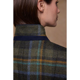 Pamela Tweed Coat Sage & Emerald Check 