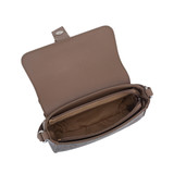 Aosta Animal Print Flapover Crossbody Bag – Taupe