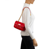 Elm Quilted Flap Over Crossbody Bag – Red