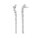 Silver Plated Cubic Zirconia Drop Earrings