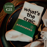 Ladies What's The Craic Socks - White