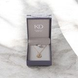 Yellow Gold-Plated Sterling Silver Engravable Round Disc Necklace