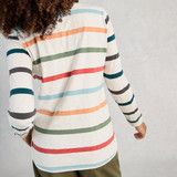 Clara Long Sleeve Striped Tee - Ivory Multi