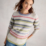 Talia Nep Stripe Jumper - Grey Multi