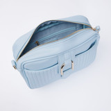 Emily Square Quilted Crossbody – Blue