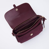 Eleanor Suede Leather Crossbody Bag – Wine