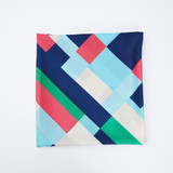 Cosmos Print Satin Square Scarf – Multi