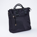 Elsa Smooth Nylon Backpack – Black