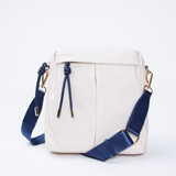 Estelle Nylon Crossbody With Front Pouch – Cream
