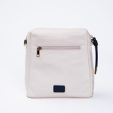 Estelle Nylon Crossbody With Front Pouch – Cream