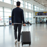 Avantti Small Trolley Case with Front Pocket - Black