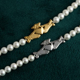 Silver Claddagh Pearl Necklace