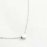 Silver Heart Grá Pendant Necklace