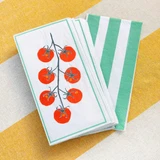 Tomato Long Lunch Paper Napkins - 16 Pack