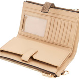 Laurel 4g Logo Double Zip Wallet - Latte