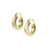 Barrel Hoop Earrings – Gold