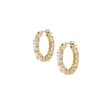 Justine Crystal Hoop Earrings – Gold