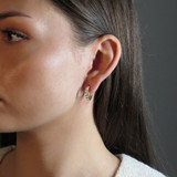Justine Crystal Hoop Earrings – Gold