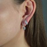 Lyla Oval Hoop Earrings – Silver