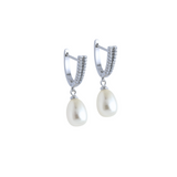 Carmen Pearl Drop Earrings – Silver