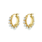 Pearl Hoop Earrings