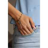 Gold Mother of Pearl T-Bar Charm Bracelet