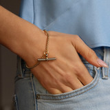 Gold Classic T-Bar Bracelet