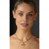 Gold Classic T-Bar Necklace
