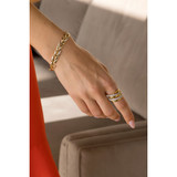 Gold Swirl Stone-Set Ring