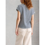 Nelly Notch Neck Print Tee - Navy Multi