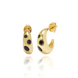 Vermeil/Cubic Zirconia Cosmic Hoops