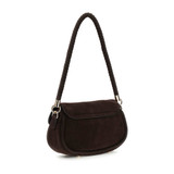 Danya Suede Shoulder Bag - Brown