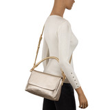 Topaz Flap-Over Shoulder Bag - Gold