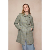 Aimee Tweed Coat - Soft Fern Check