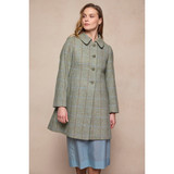 Aimee Tweed Coat - Soft Fern Check
