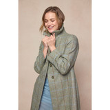 Aimee Tweed Coat - Soft Fern Check