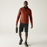 Men's Thompson Lightweight Half Zip Fleece - Brick Red