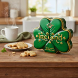 Shamrock Shaped Tin Shortbread
