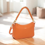 Ruby Curved Shoulder Bag - Orange