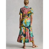 Rua Jersey Collared Shirt Dress - Pink Multi