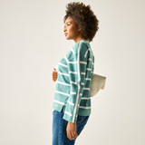 Women's Avira Sweatshirt- Ivy Moss White Stripe