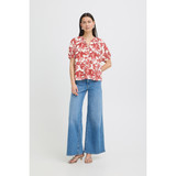 Ihgilvis Short Sleeve Shirt Red Floral Print
